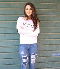 Mrs off the Shoulder Shirt with Heart Sleeves