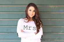 Mrs off the Shoulder Shirt with Heart Sleeves - Close Up