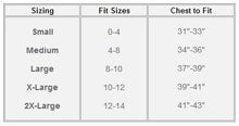 Heart Bridesmaid Tank Top size chart