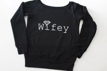 Shine Bright like a Diamond Wifey Slouchy Sweatshirt Laid Down
