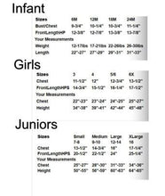 Heart Flower Girl Hoodie - Sizing Chart
