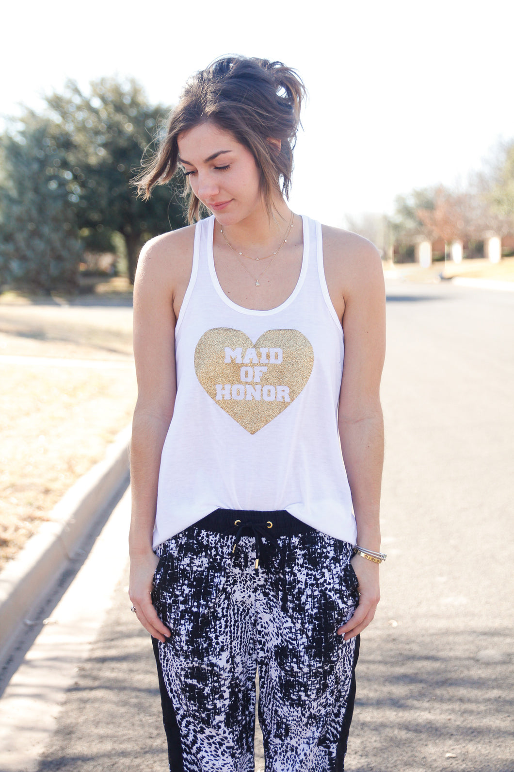 Heart Maid of honor Tank top 