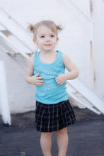Teal Flower Girl Rhinestone Tank top - Arenlace Bridal Boutique 