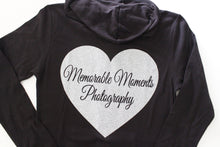 Unisex heart full zip up hoodie