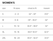 Bella Engaged off the shoulder shirt Size Chart