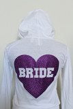 I DO Bride Hoodie Purple Back